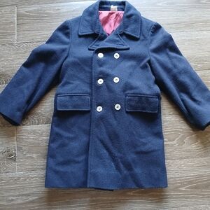 Vintage Classic Navy Kids Pea Coat Size 7 RARE GUC Union Made In USA